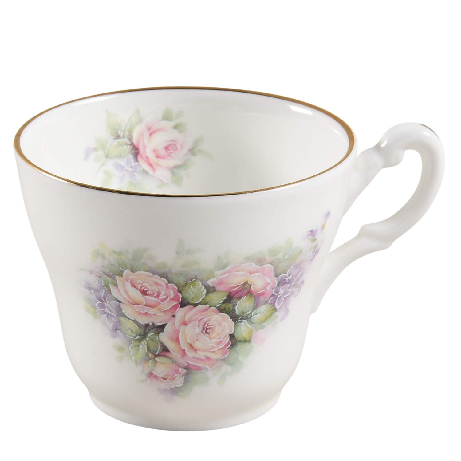Romance Rose (Not Swirl) Flat Demitasse Cup by Crown Victorian-1