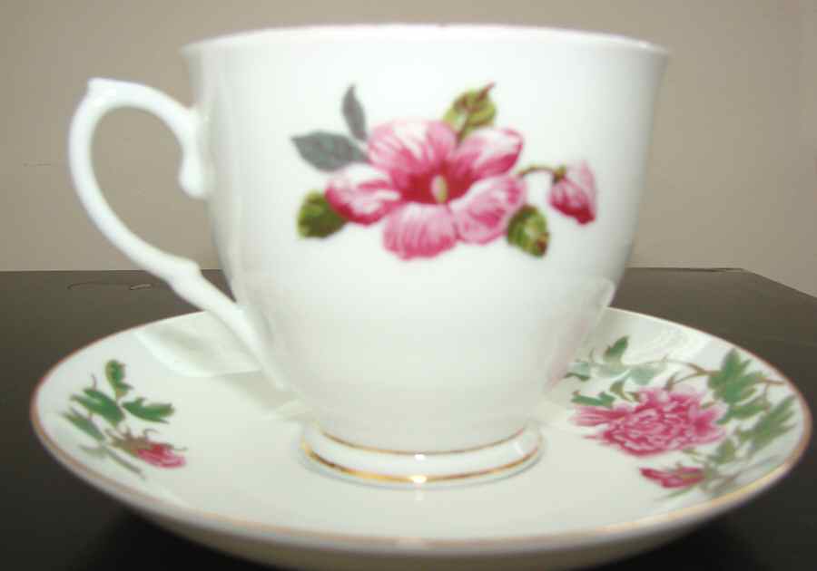 9006 Footed Cup & Saucer Set by China (Made in China)-1