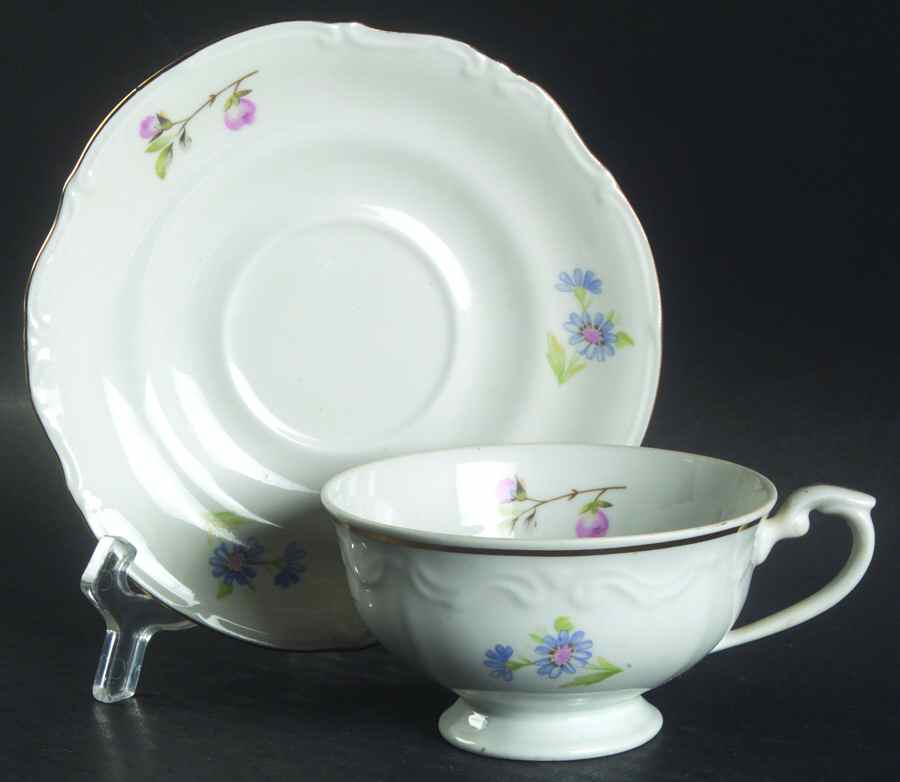 Margaret Footed Cup & Saucer Set by Chodziez-Poland-1