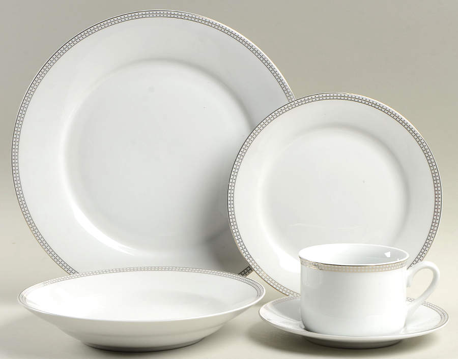 Classic Dots 5 Piece Place Setting by Compton Fine China-1