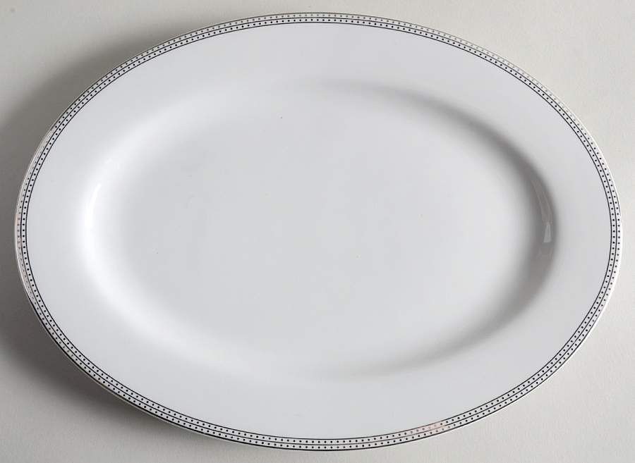 Classic Dots 12" Oval Serving Platter by Compton Fine China-1