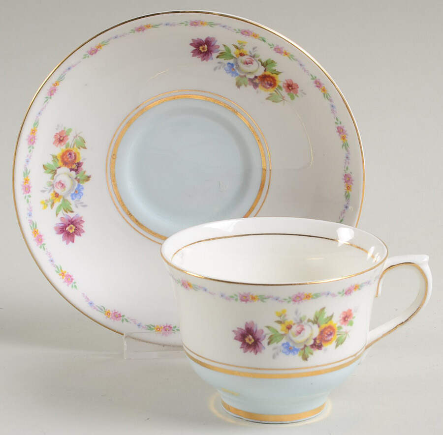 CLC91 Footed Cup & Saucer Set by Colclough-1