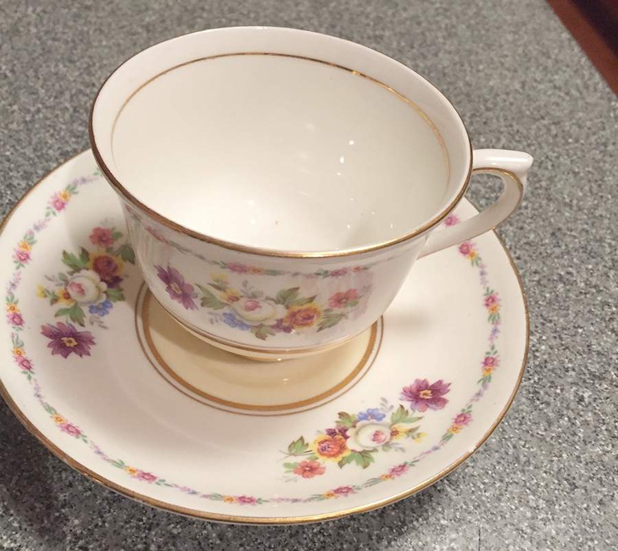 CLC91 Flat Cup & Saucer Set by Colclough-1