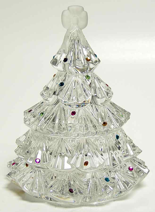 Jeweled Christmas Christmas Tree Candy Box with Lid by Lenox-1