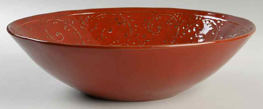 Carmen Broccato 12" Large Salad Serving Bowl by Crate & Barrel-1
