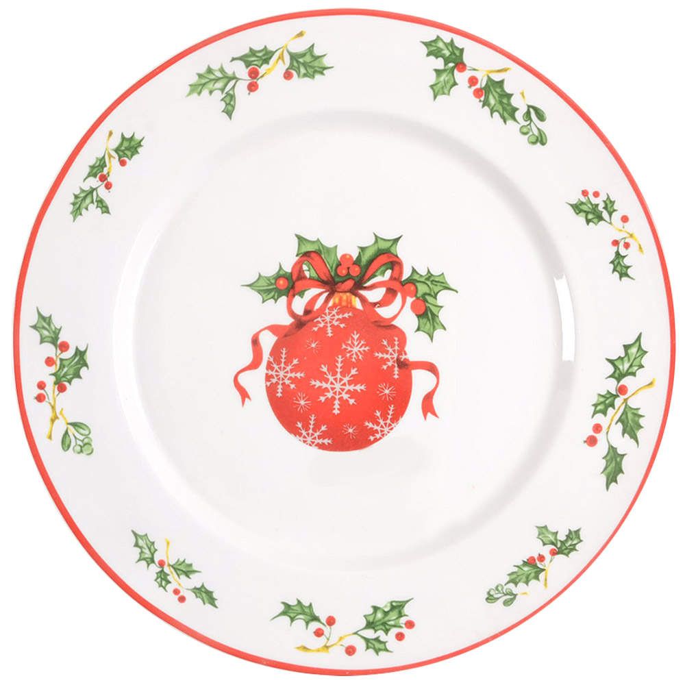 Holiday Celebrations (Red Trim) Dinner Plate by Christopher Radko-1
