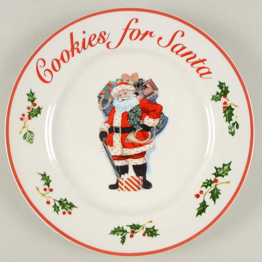 Holiday Celebrations (Red Trim) Cookie Plate by Christopher Radko-1