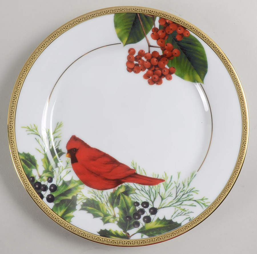 Fashion Buffet Gold (Holly and Pine) Accent Salad Plate by Charter Club-1