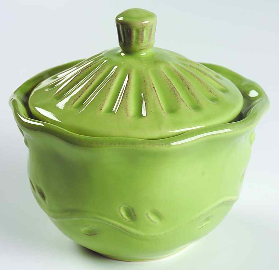 Rustica Green Sugar Bowl & Lid by Certified International-1
