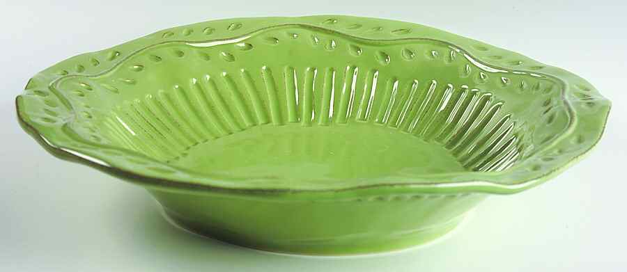 Rustica Green 14" Pasta Serving Bowl by Certified International-1