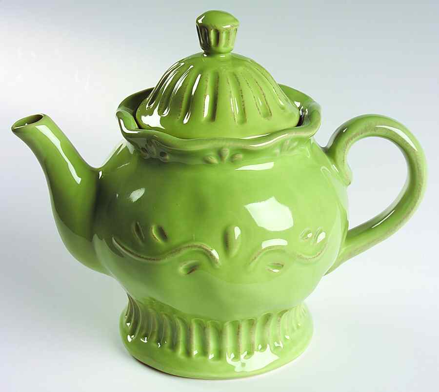 Rustica Green Teapot & Lid by Certified International-1