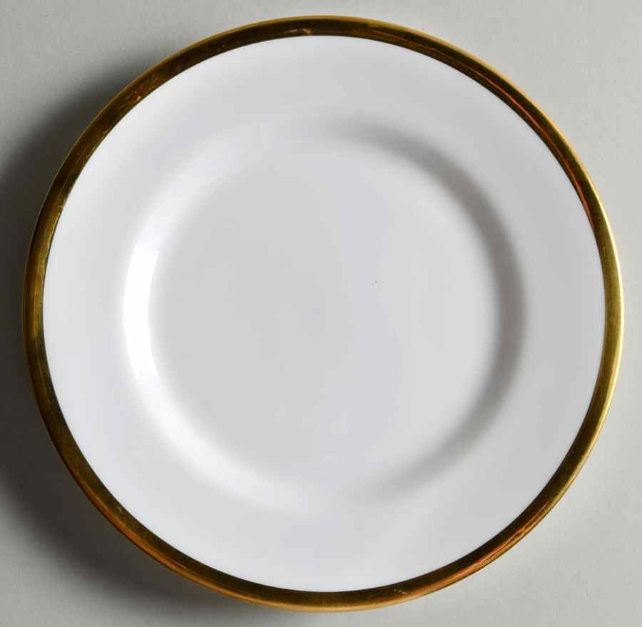Gold&White Bread & Butter Plate by The Cellar (China)-1