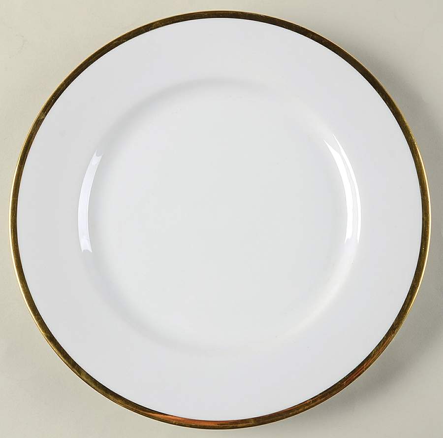 Gold&White Dinner Plate by The Cellar (China)-1