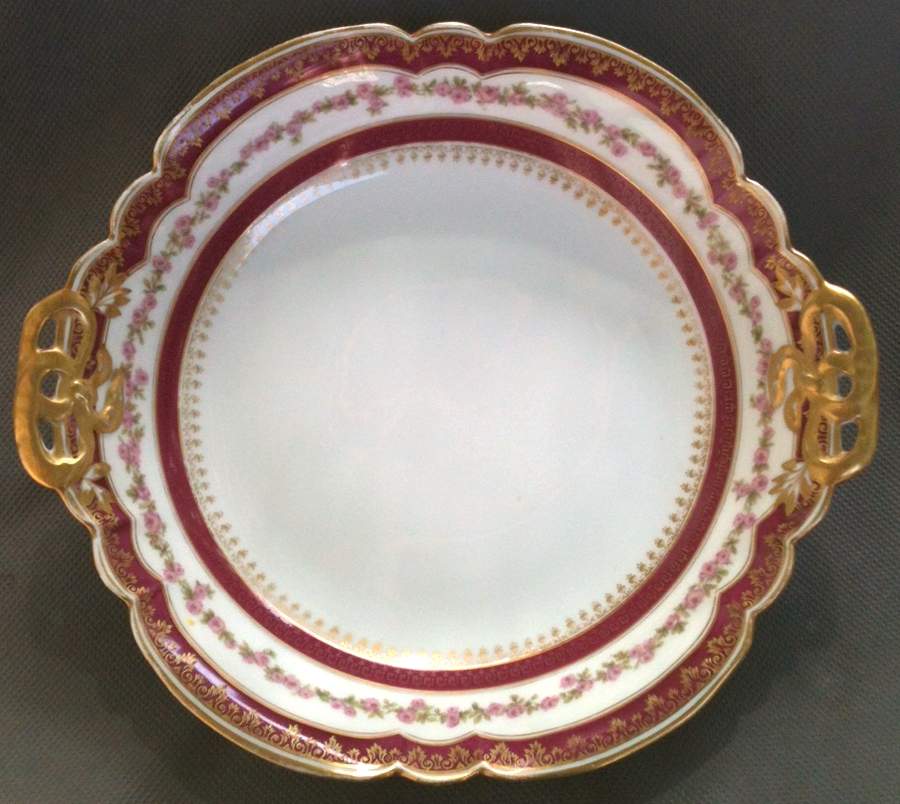 CHF1385 Handled Cake Plate by Charles Field Haviland-1