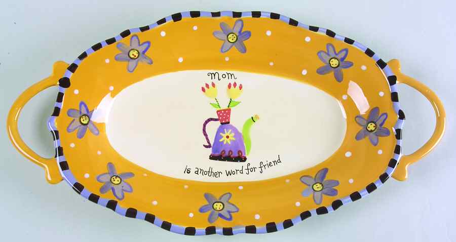 Mothers Day 16" Oval Handled Platter by Certified International-1