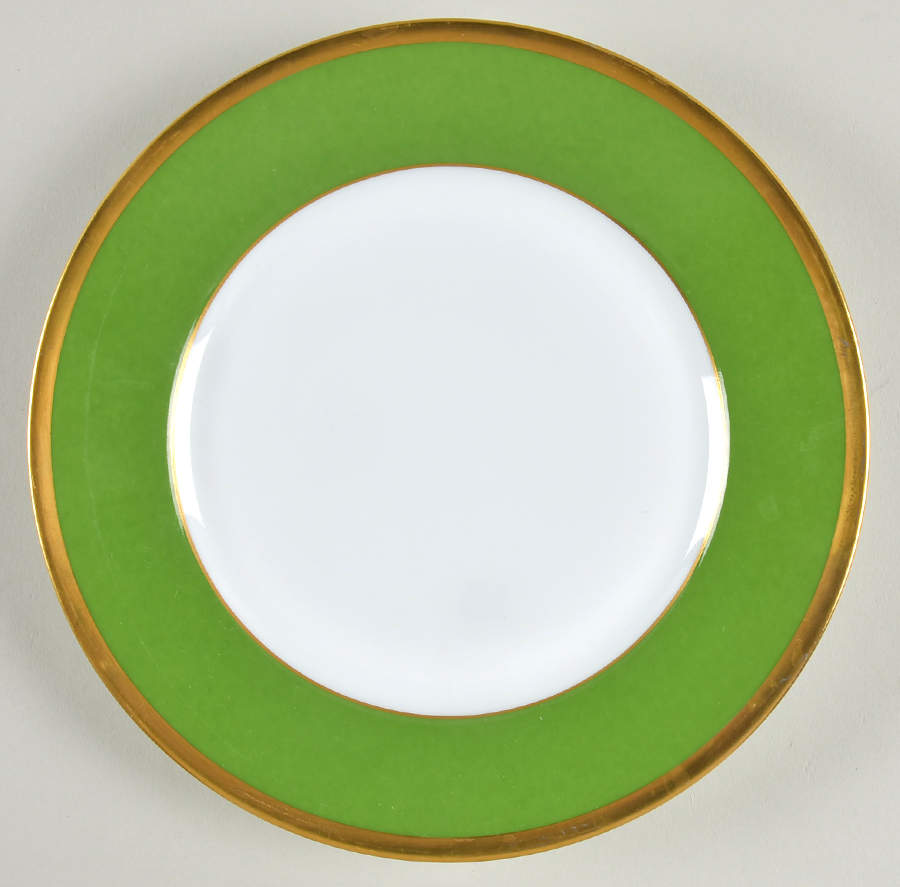 Arc En Ciel Olive Green (Menthe) Salad Plate by Charles Field Haviland-1