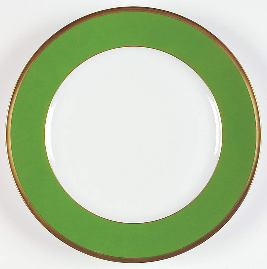 Arc En Ciel Olive Green (Menthe) Large Dinner Plate by Charles Field Haviland-1