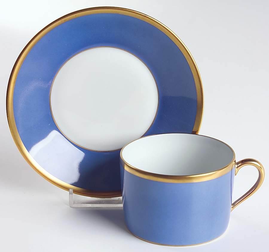 Arc En Ciel Light Blue (Monet) Flat Cup & Saucer Set by Charles Field Haviland-1