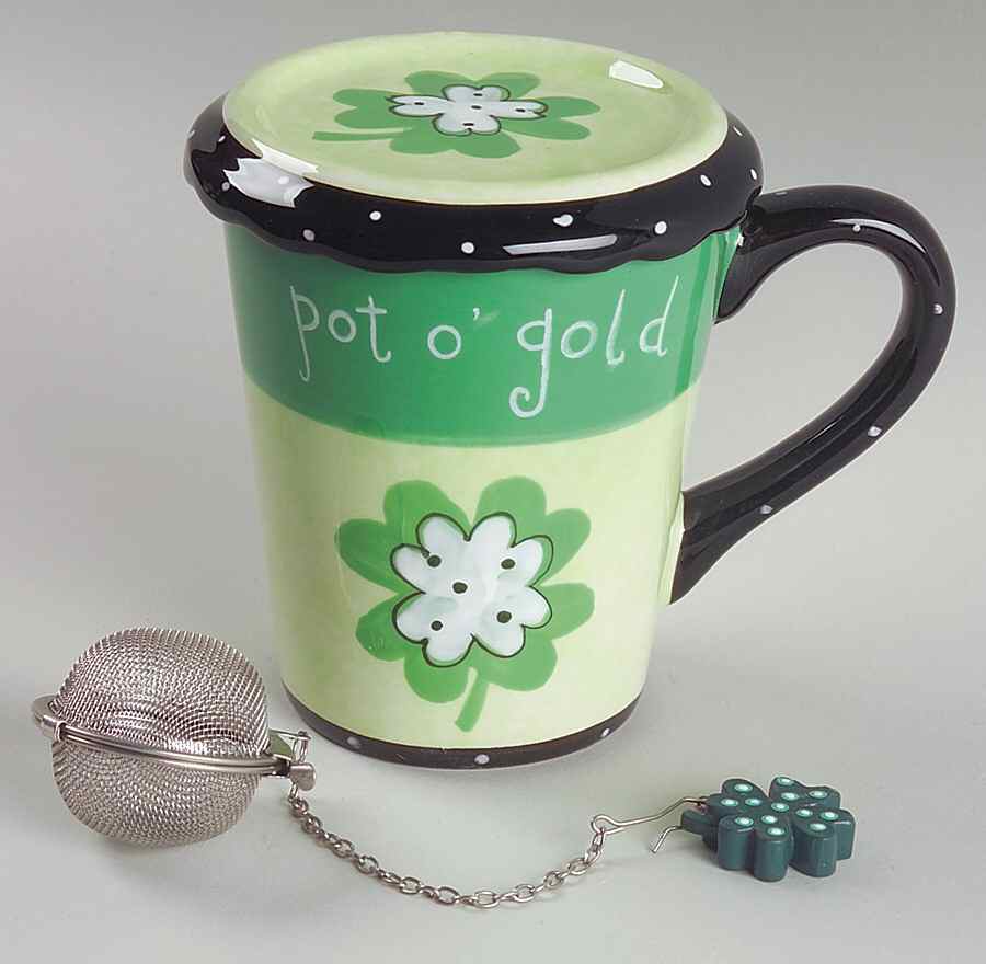 Pot O Gold Mug with Lid & Infuser by Certified International-1