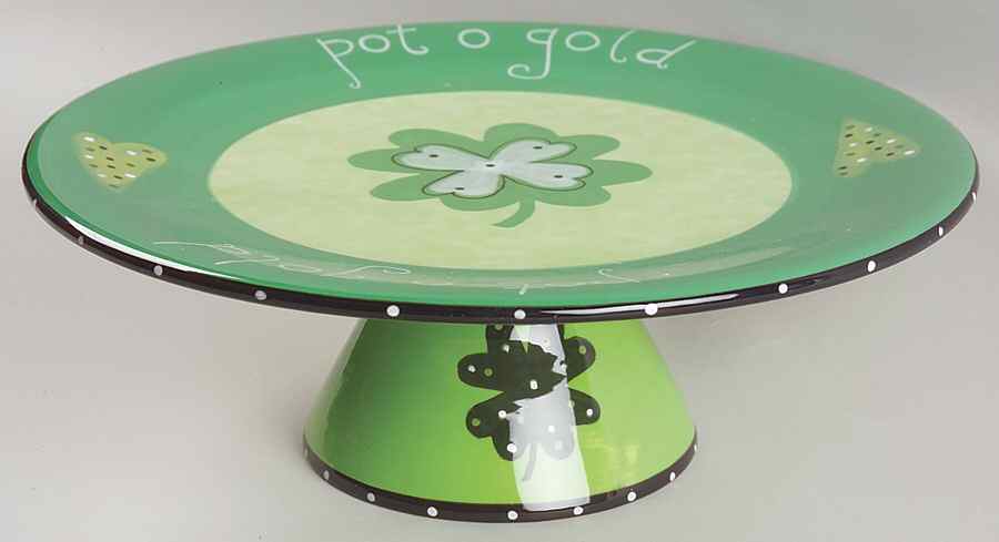 Pot O Gold 12" Diameter Pedestal Cake Stand by Certified International-1