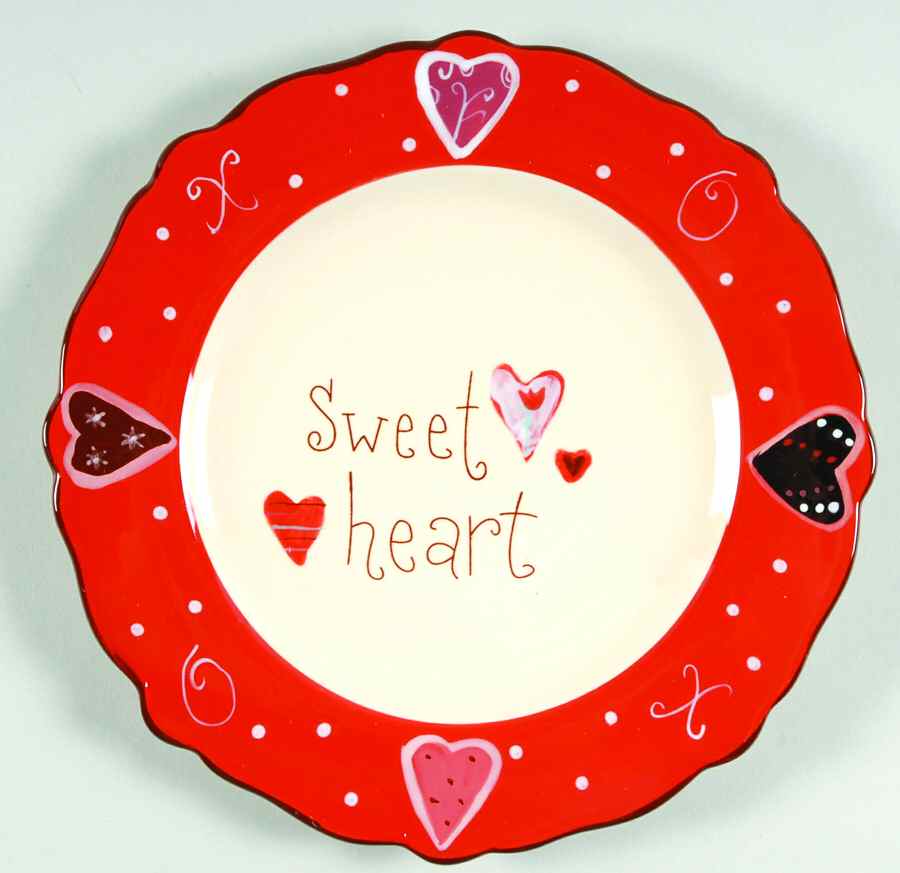 Valentines Day Salad/Dessert Plate by Certified International-1