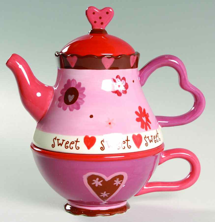 Valentines Day Individual Teapot & Lid with Cup by Certified International-1