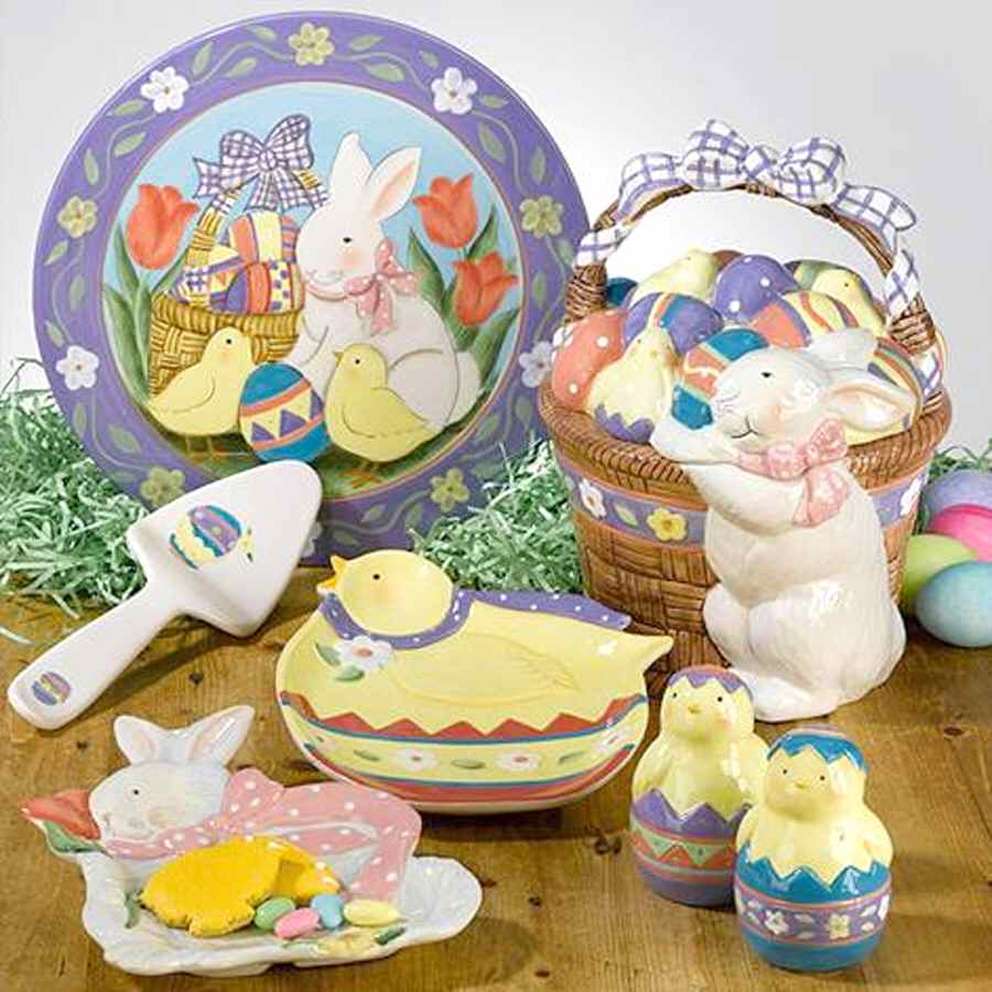 Bunny Patch Cake Plate and Server (Boxed Set) by Certified International-1