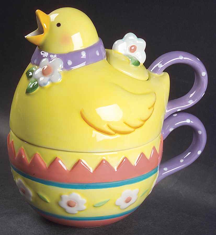 Bunny Patch Individual Teapot & Lid with Cup by Certified International-1