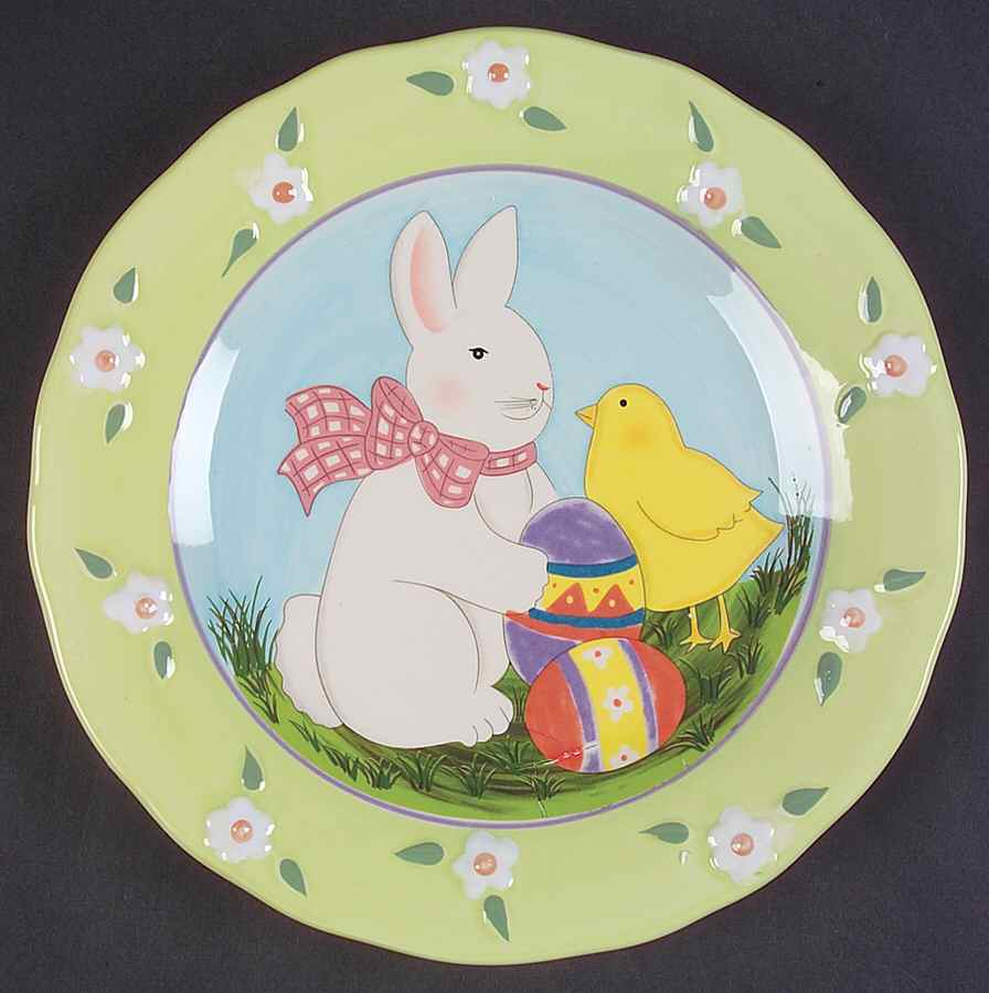 Bunny Patch Salad/Dessert Plate by Certified International-1