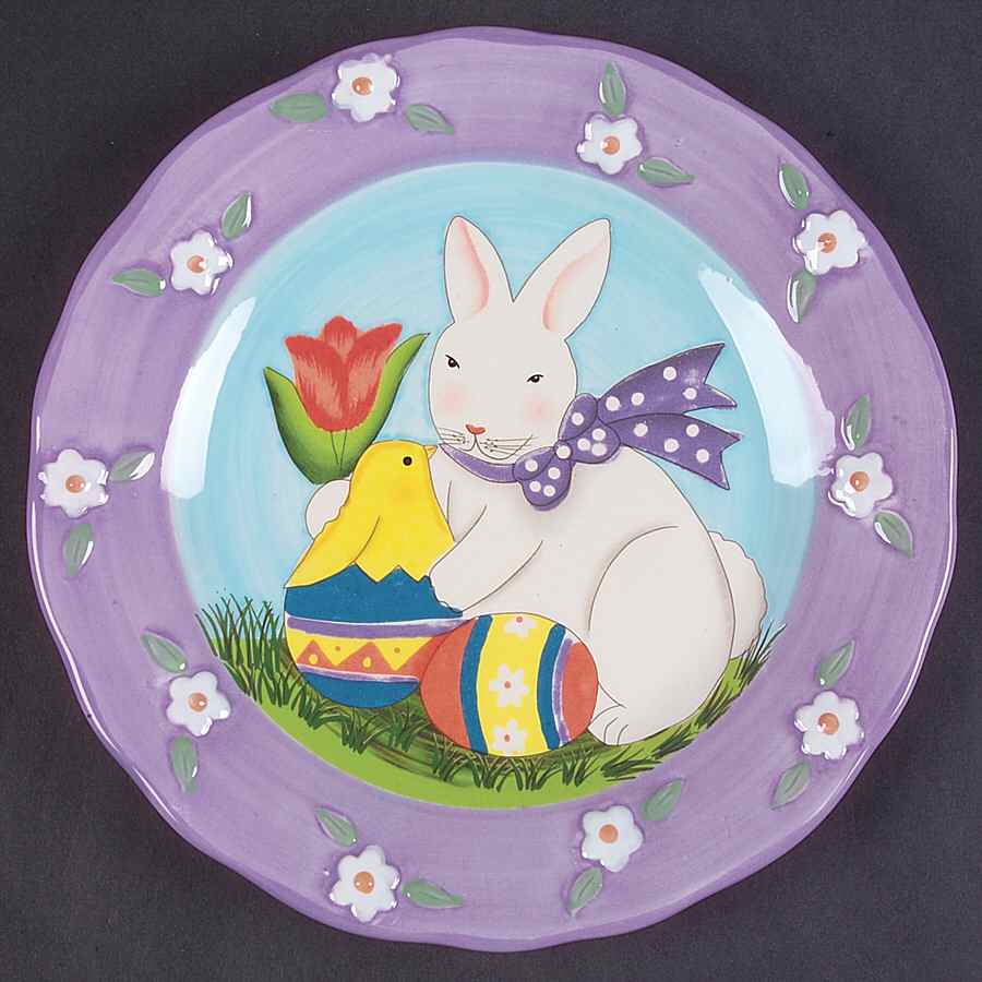 Bunny Patch Salad/Dessert Plate by Certified International-1