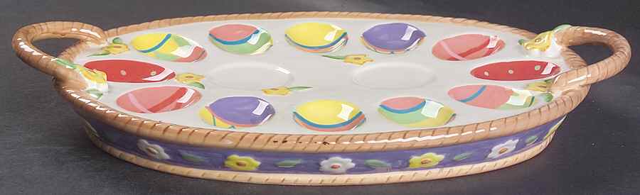 Bunny Patch Deviled Egg Plate by Certified International-1