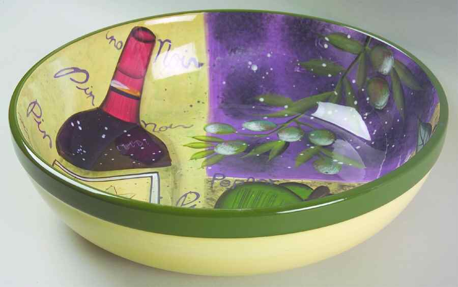 Wine Collage 13" Pasta Serving Bowl by Certified International-1