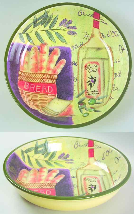 Wine Collage 9" Individual Pasta Bowl by Certified International-1