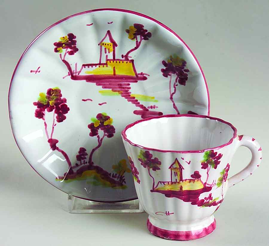 CAG9 Footed Demitasse Cup & Saucer Set by Cantagalli-1