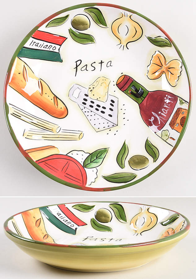 Italiano 10" Individual Pasta Bowl by Clay Art-1