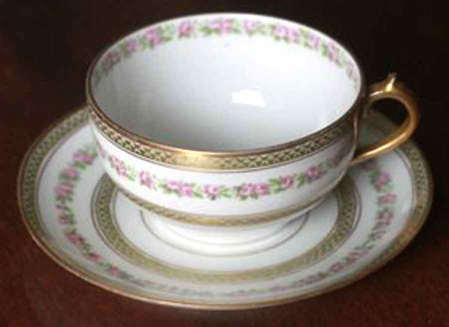CHF1179 Flat Cup & Saucer Set by Charles Field Haviland-1