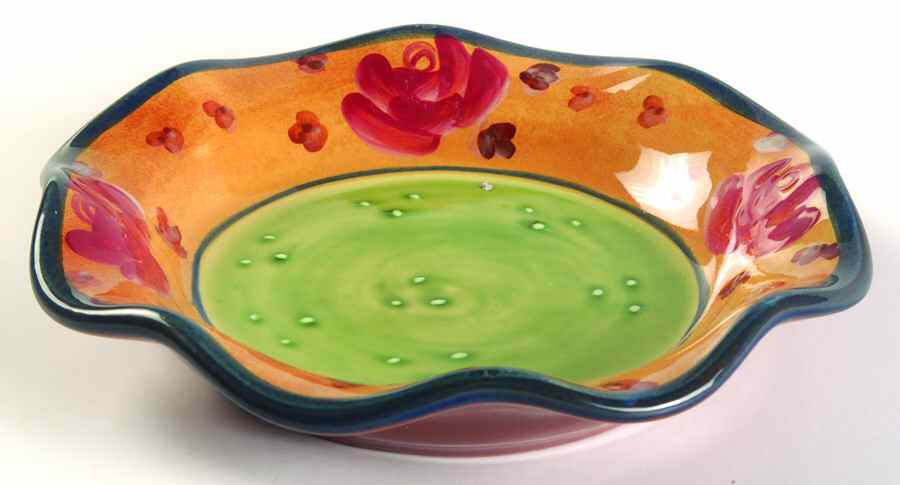 Tuscan Floral Small Round Fluted Dish by Cardinal Inc-1
