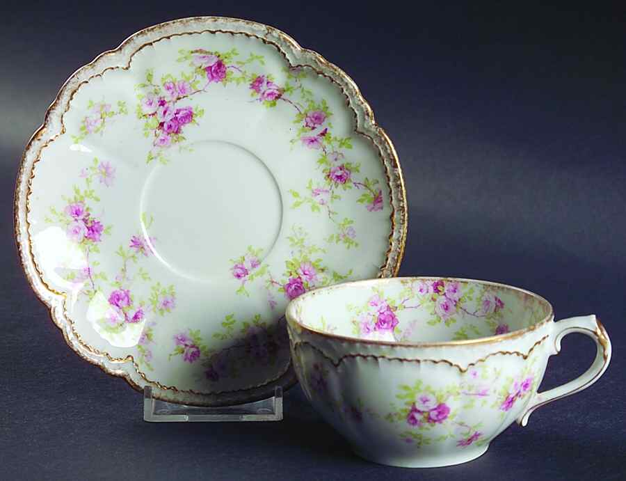 CHF1180 Flat Cup & Saucer Set by Charles Field Haviland-1