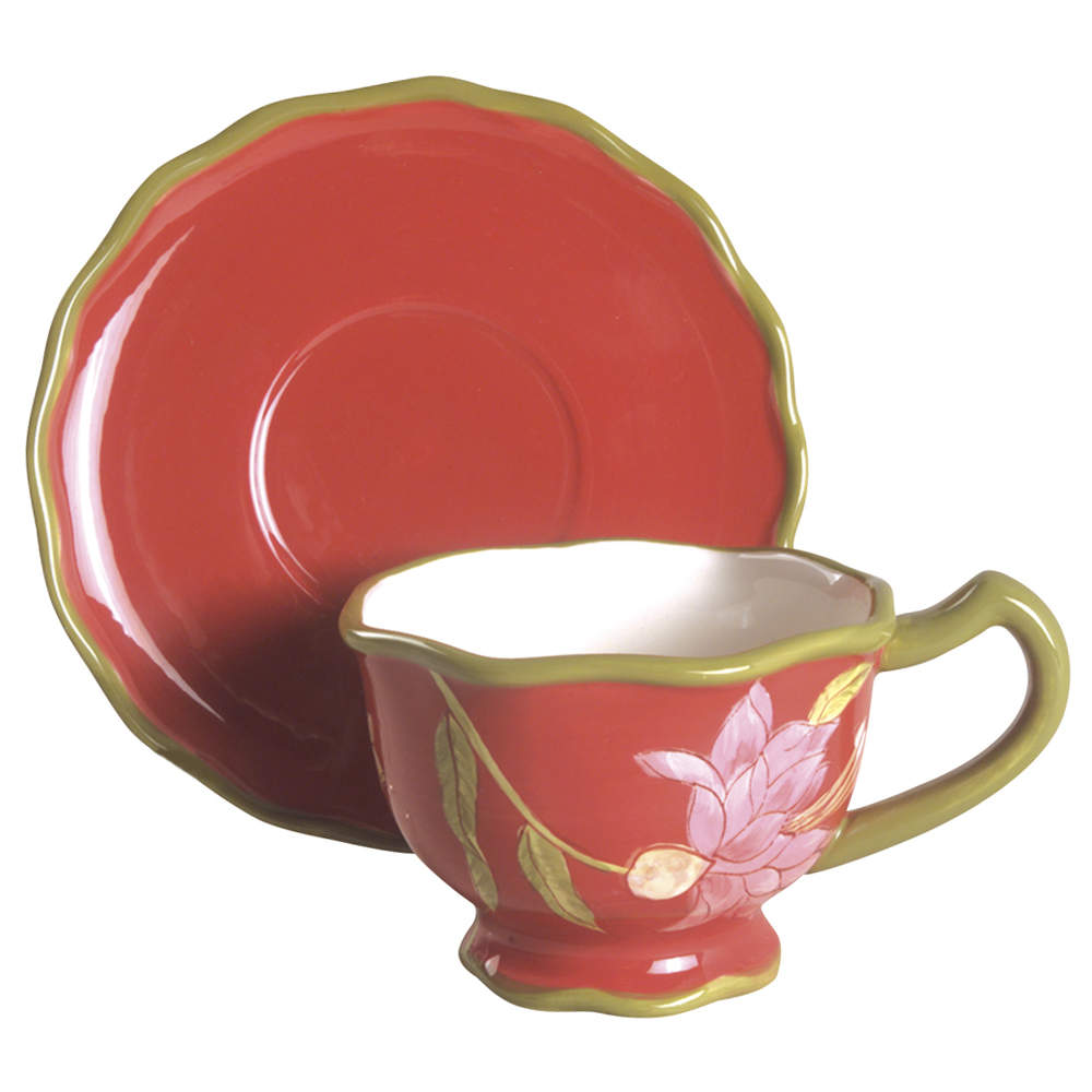 Ajmer Footed Cup & Saucer Set by Certified International-1