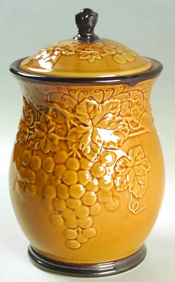Bordeaux Gold Small Canister & Lid by Certified International-1
