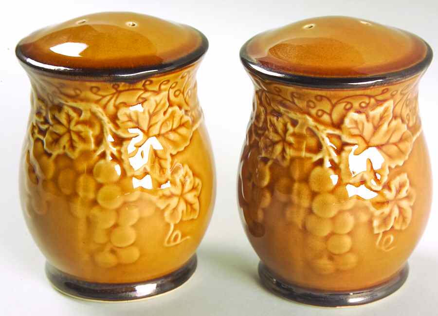 Bordeaux Gold Salt & Pepper Set by Certified International-1