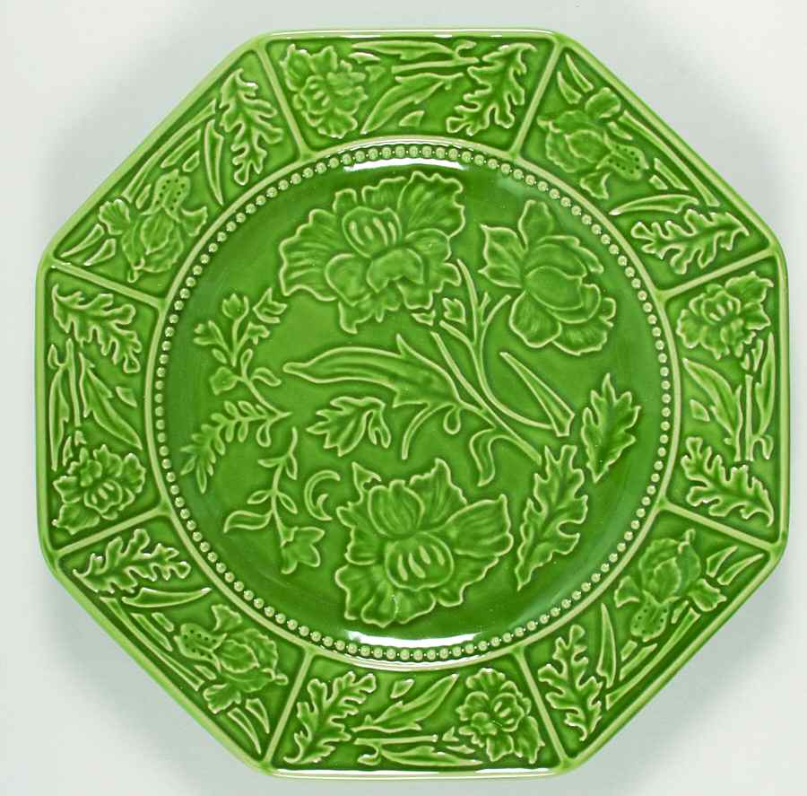 Field Flowers Green Dinner Plate by Certified International-1