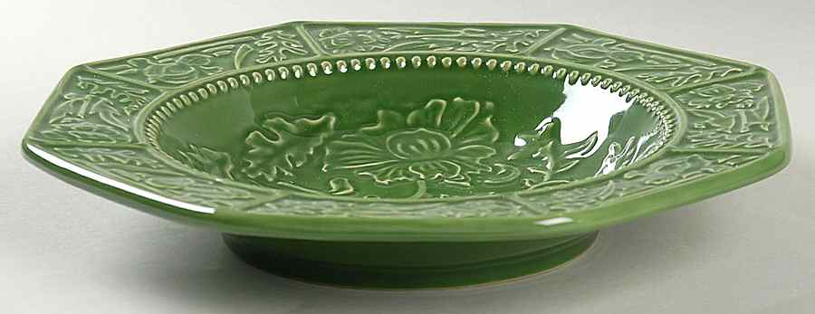 Field Flowers Green Large Rim Soup Bowl by Certified International-1