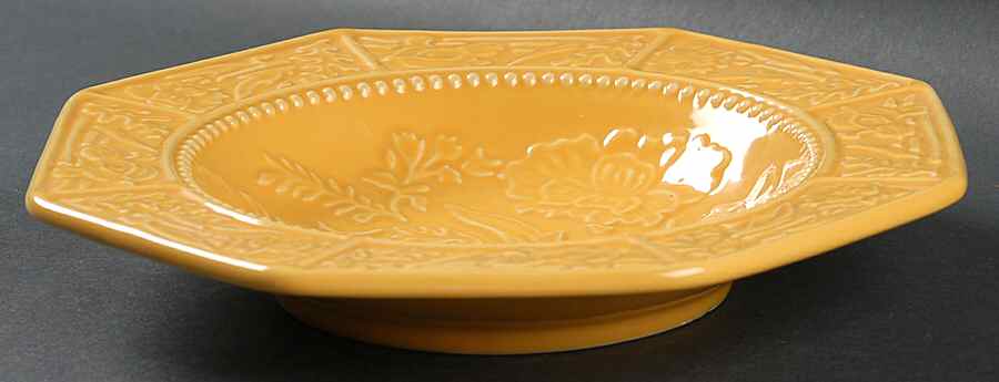 Field Flowers Gold Large Rim Soup Bowl by Certified International-1