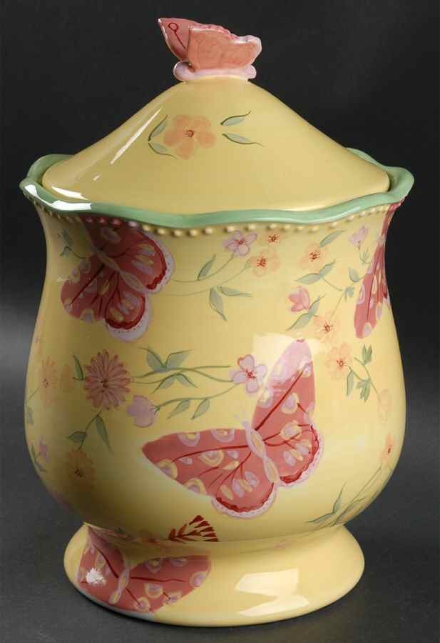 Josephine (Hand Painted) Biscuit Barrel & Lid by Certified International-1