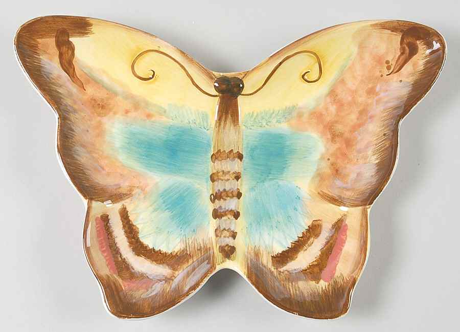 Natures Garden Butterfly Shaped Dish by Certified International-1