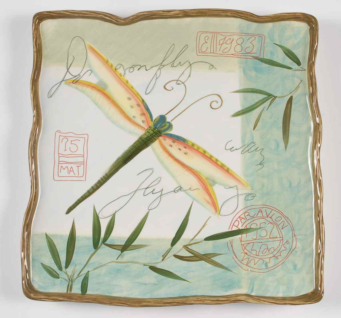Natures Garden Square Service Plate (Charger) by Certified International-1