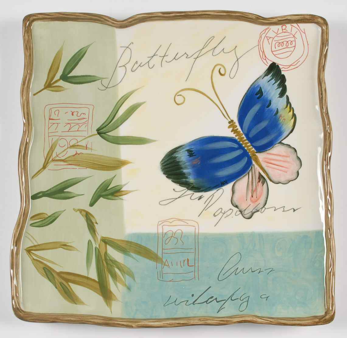 Natures Garden Square Service Plate (Charger) by Certified International-1