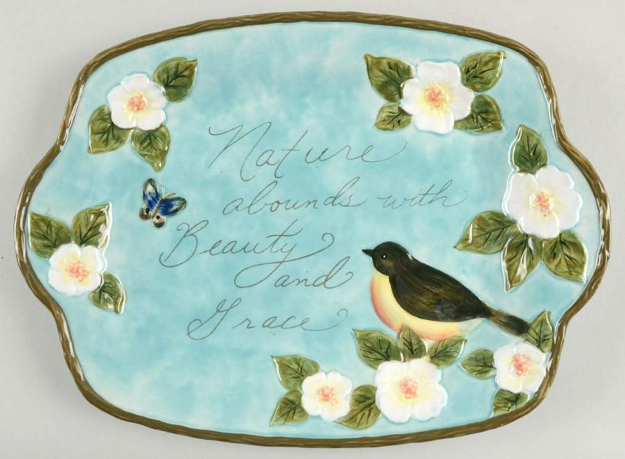 Natures Garden 13" Handled Tray by Certified International-1