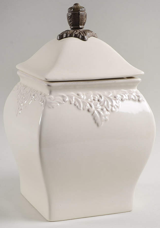 Renaissance Ivory Large Canister & Lid by Certified International-1